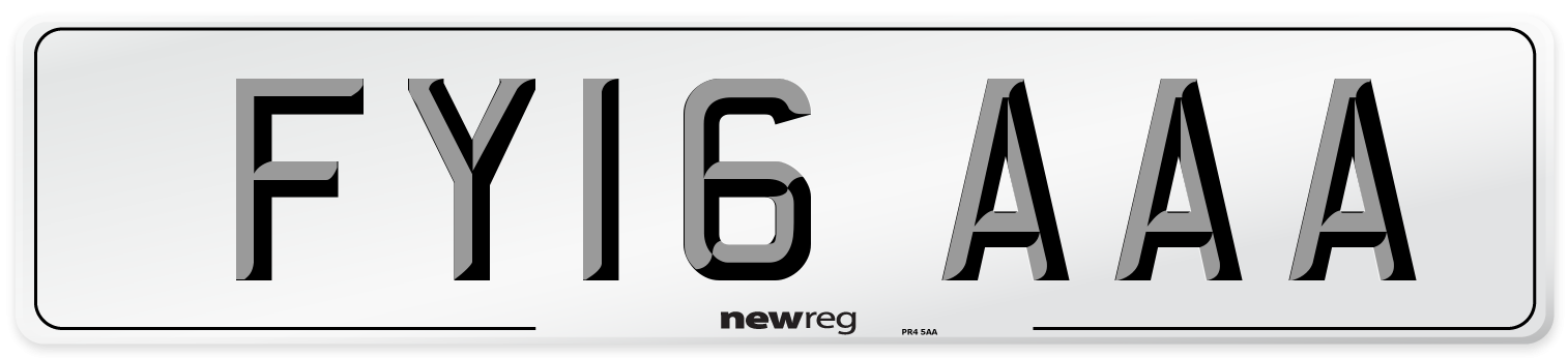 FY16 AAA Number Plate from New Reg